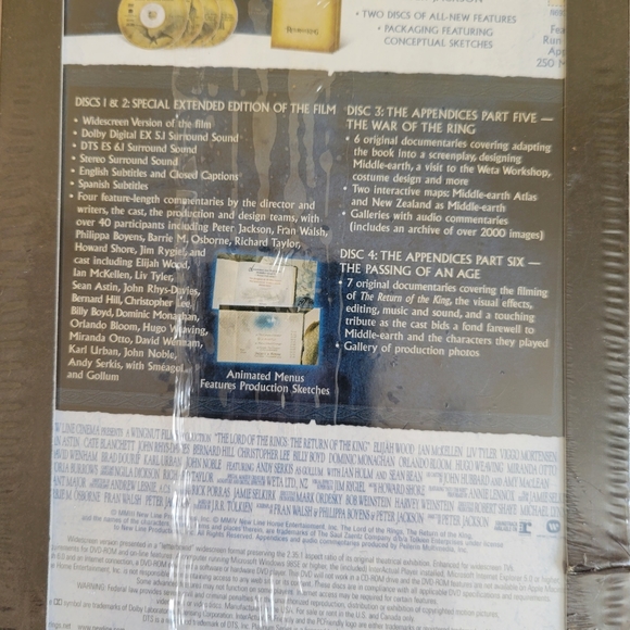 The Lord of The Rings Return of the King Wide-screen 4 Disc set Special extended - Picture 2 of 7